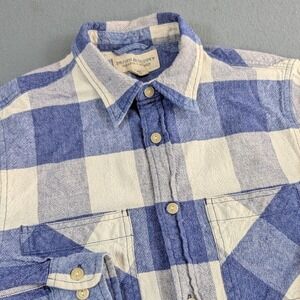 Denim & Supply Ralph Lauren Button Down Shirt Mens Medium Blue Buffalo Plaid